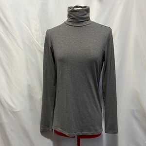 Charcoal Turtleneck Long Sleeve Top
